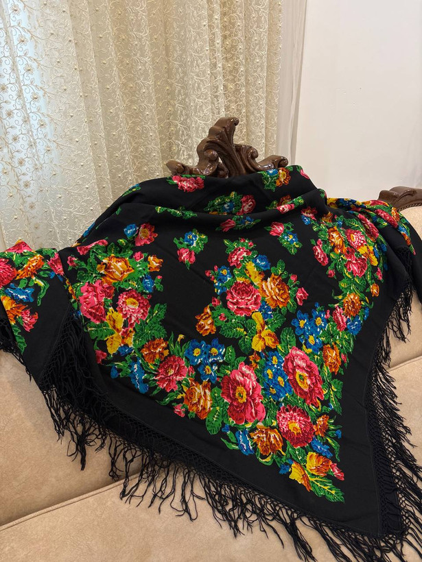 چارقد پشمی اصیل ترکمن - کد 1332