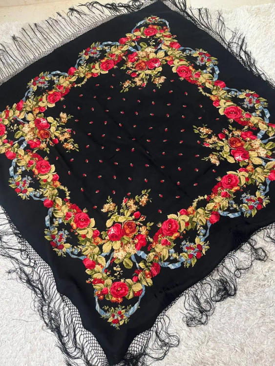 روسری پشمی روسی – کد 1336