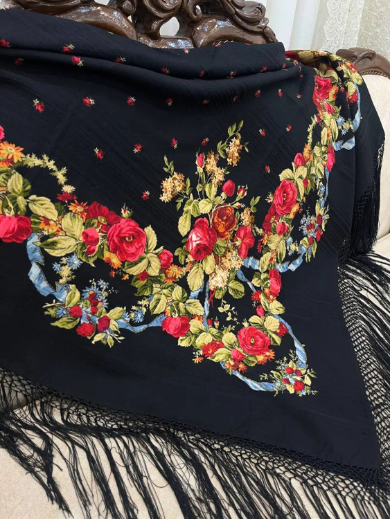 روسری پشمی روسی – کد 1336