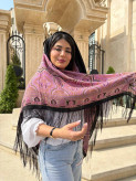 روسری پشمی - ابریشم ایتالیایی - کد 1338