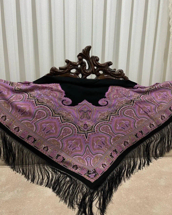 روسری پشمی - ابریشم ایتالیایی - کد 1338