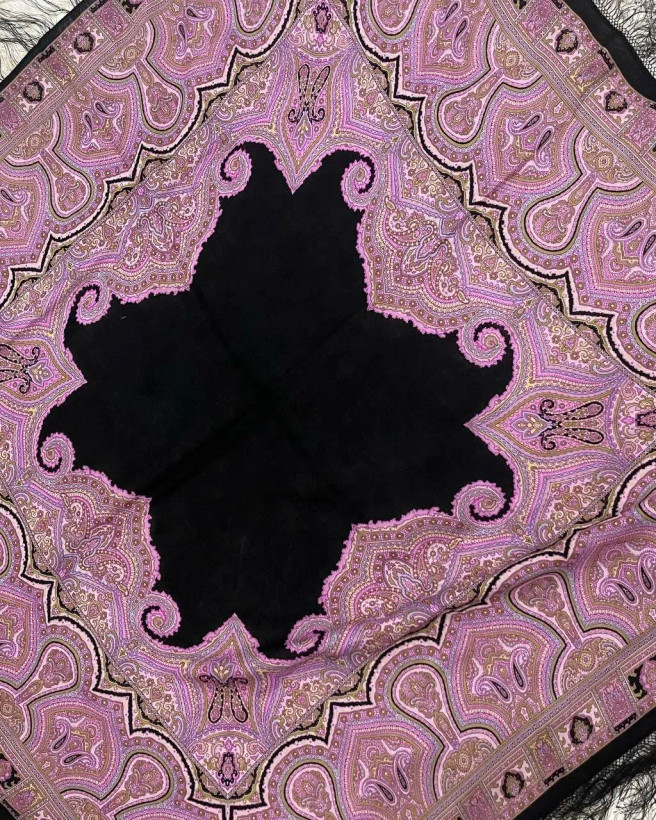 روسری پشمی - ابریشم ایتالیایی - کد 1338