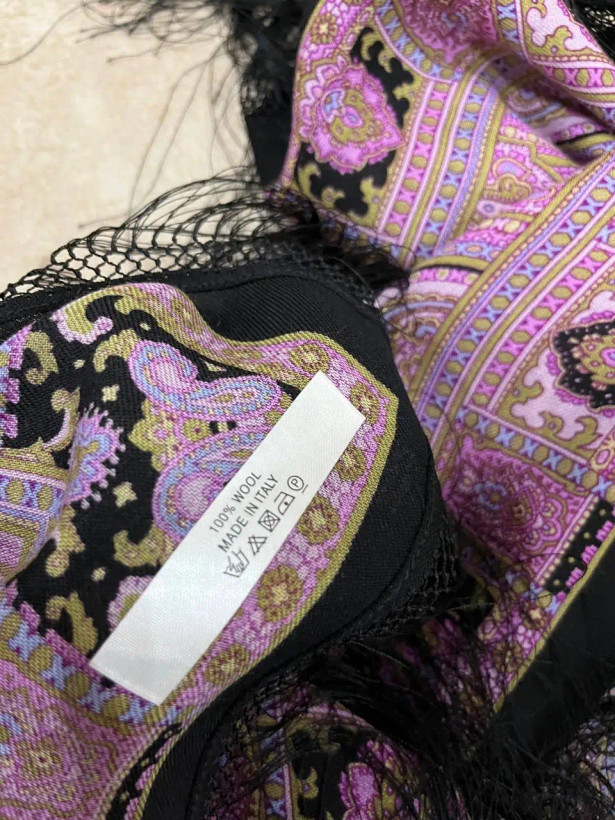 روسری پشمی - ابریشم ایتالیایی - کد 1338