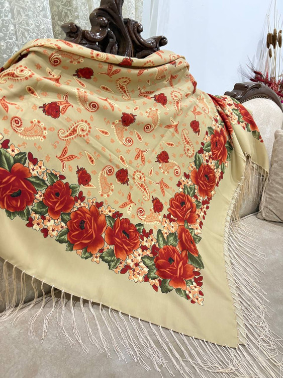 چارقد ترکمن گل نقش. چارقد نخی ترک. چارقد ایتالیایی