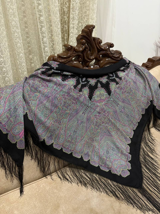 چارقد ایتالیایی چارقد پشمی چارقد ترک چارقد ترکمن چارقد دست بافت زنان ترکمن