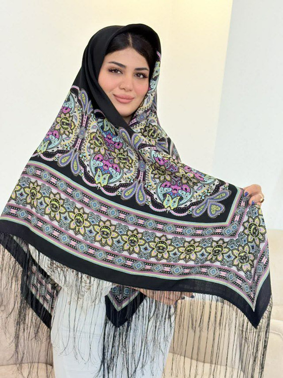 چارقد ایتالیایی چارقد پشمی چارقد ترک چارقد ترکمن چارقد دست بافت زنان ترکمن