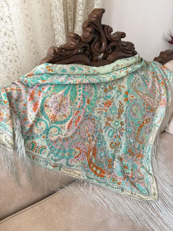 چارقد ایتالیایی چارقد پشمی چارقد ترک چارقد ترکمن چارقد دست بافت زنان ترکمن