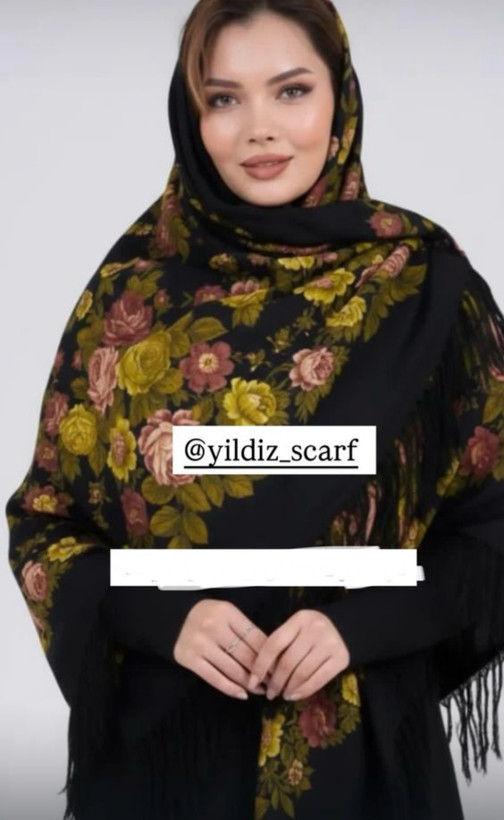 چارقد ترکمن پشمی طرح لیمویی کمیاب کدــ۱۵۲۸