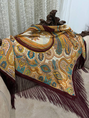 چارقد ایتالیایی چارقد پشمی چارقد ترک چارقد ترکمن چارقد دست بافت زنان ترکمن