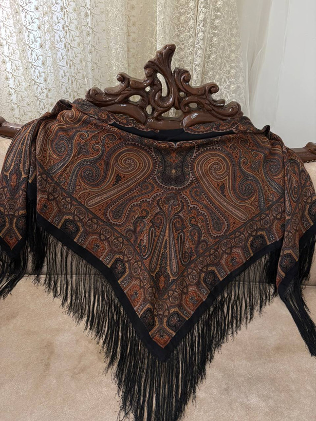 چارقد ایتالیایی رنگ مسی کدــ۱۵۹۳