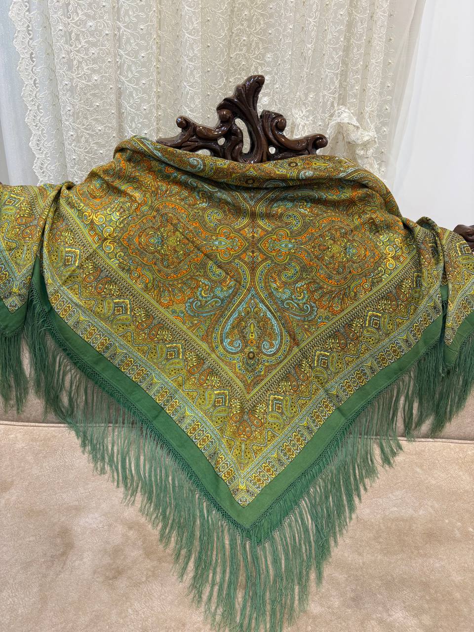 چارقد ایتالیایی چارقد پشمی چارقد ترک چارقد ترکمن چارقد دست بافت زنان ترکمن