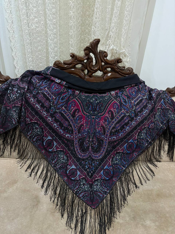 چارقد ایتالیایی مشکی کدــ۱۷۲۱