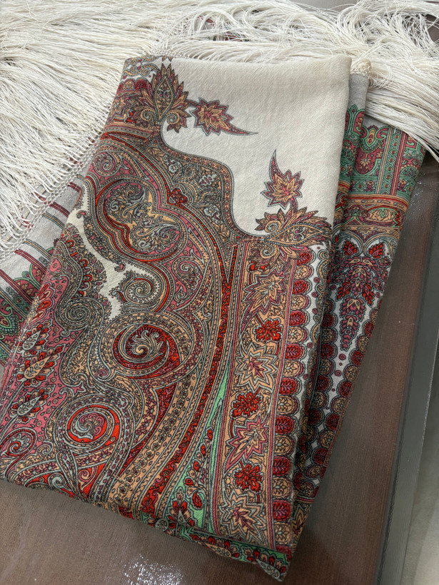 چارقدایتالیایی گلیار گردویی طوسی.1727
