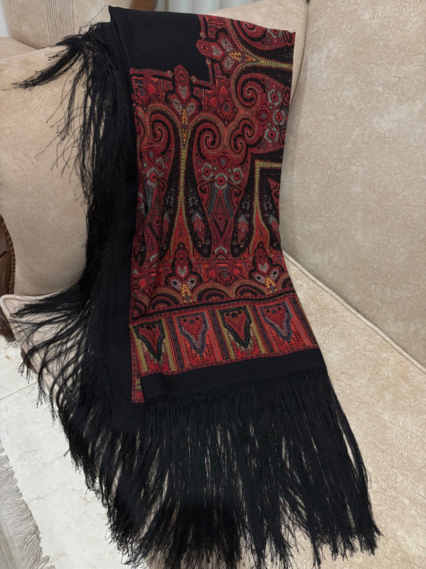چارقد ایتالیایی زرشکی کدـ۱۸۸۸