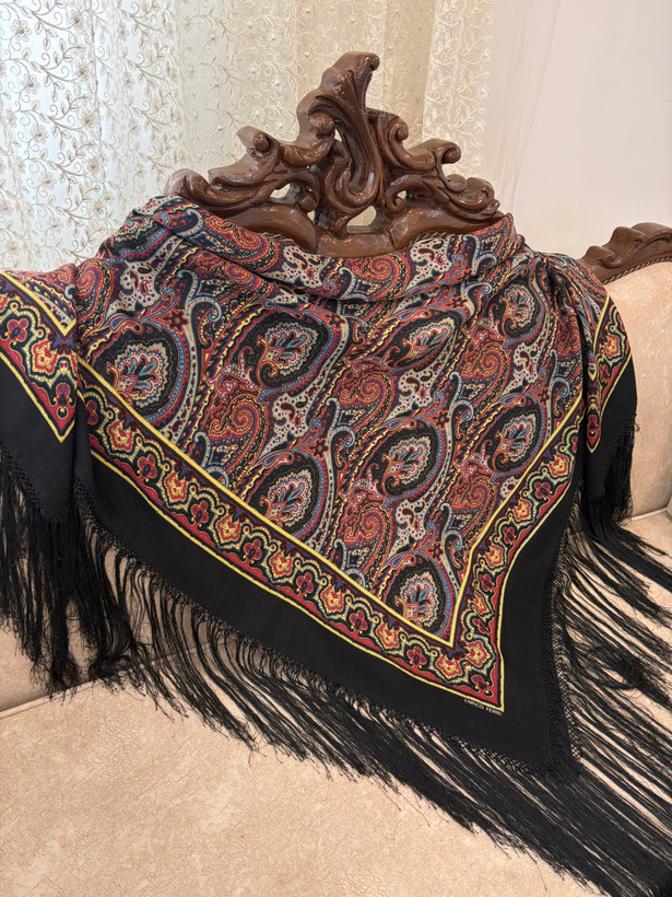 چارقد ترکمن ایتالیایی موج ترکمنی - کد 1331