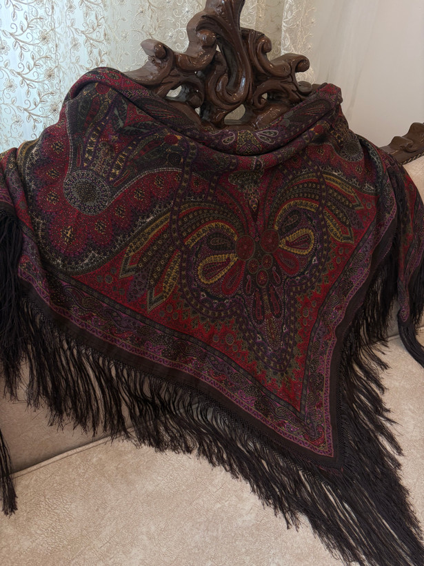 روسری ترکمن ایتالیایی زمینه تیره _1928