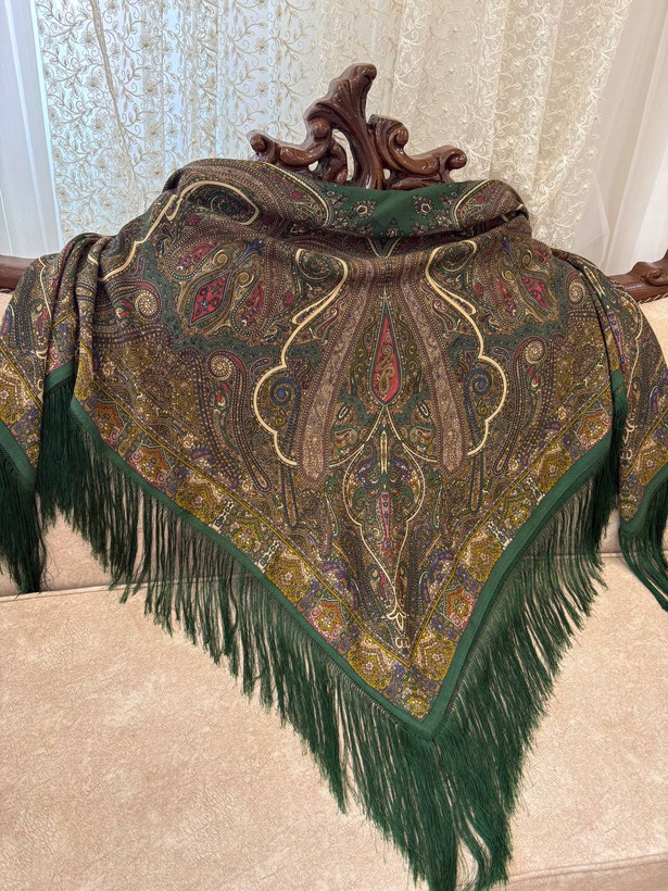 چارقدایتالیایی سبز گلریز کد۱۹۷۱