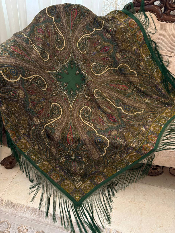 چارقدایتالیایی سبز گلریز کد۱۹۷۱