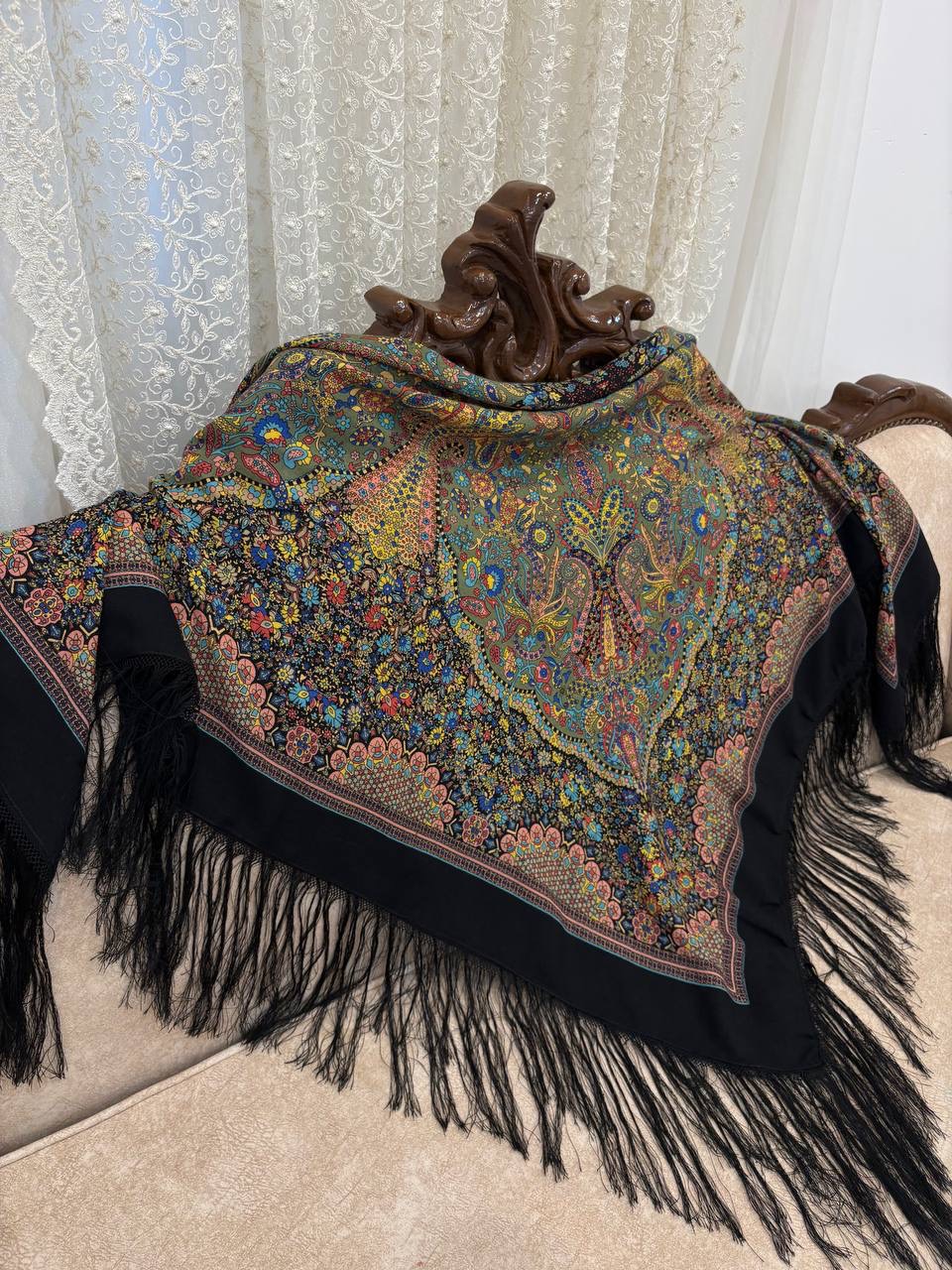 چارقد ایتالیایی گلریز تاج  کد۲۰۱۳