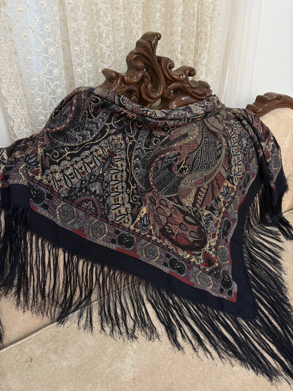 چارقد ایتالیایی سورمه ای لوکس۲۰۲۲