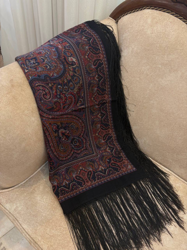چارقد سورمه ای زرشکی خاص کد_۲۰۵۴