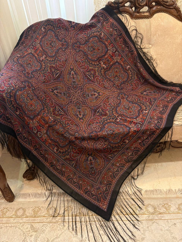 چارقد سورمه ای زرشکی خاص کد_۲۰۵۴