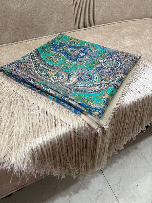 چارقد کرمی فیروزه ای _2057