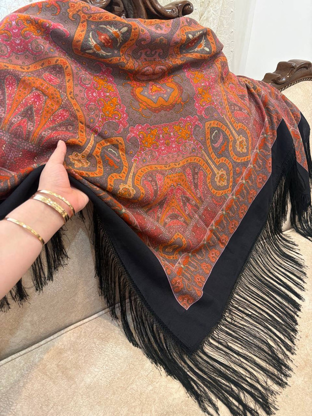 چارقد ایتالیایی رنگ خاص پاییزی _2058