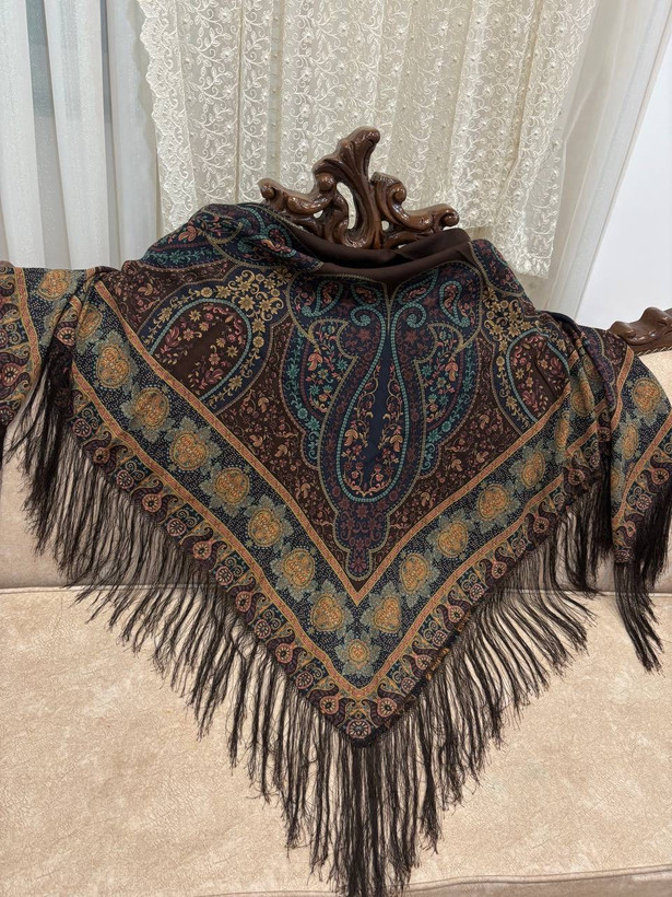 چارقد قهوایی شکلاتی جذاب کد_2070