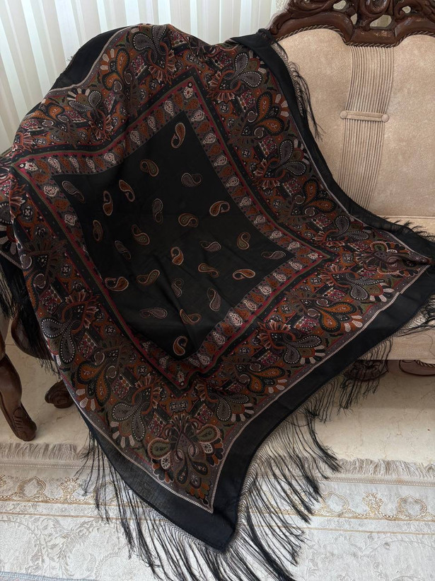 چارقد مشکی ترمه ۲۰۷۹