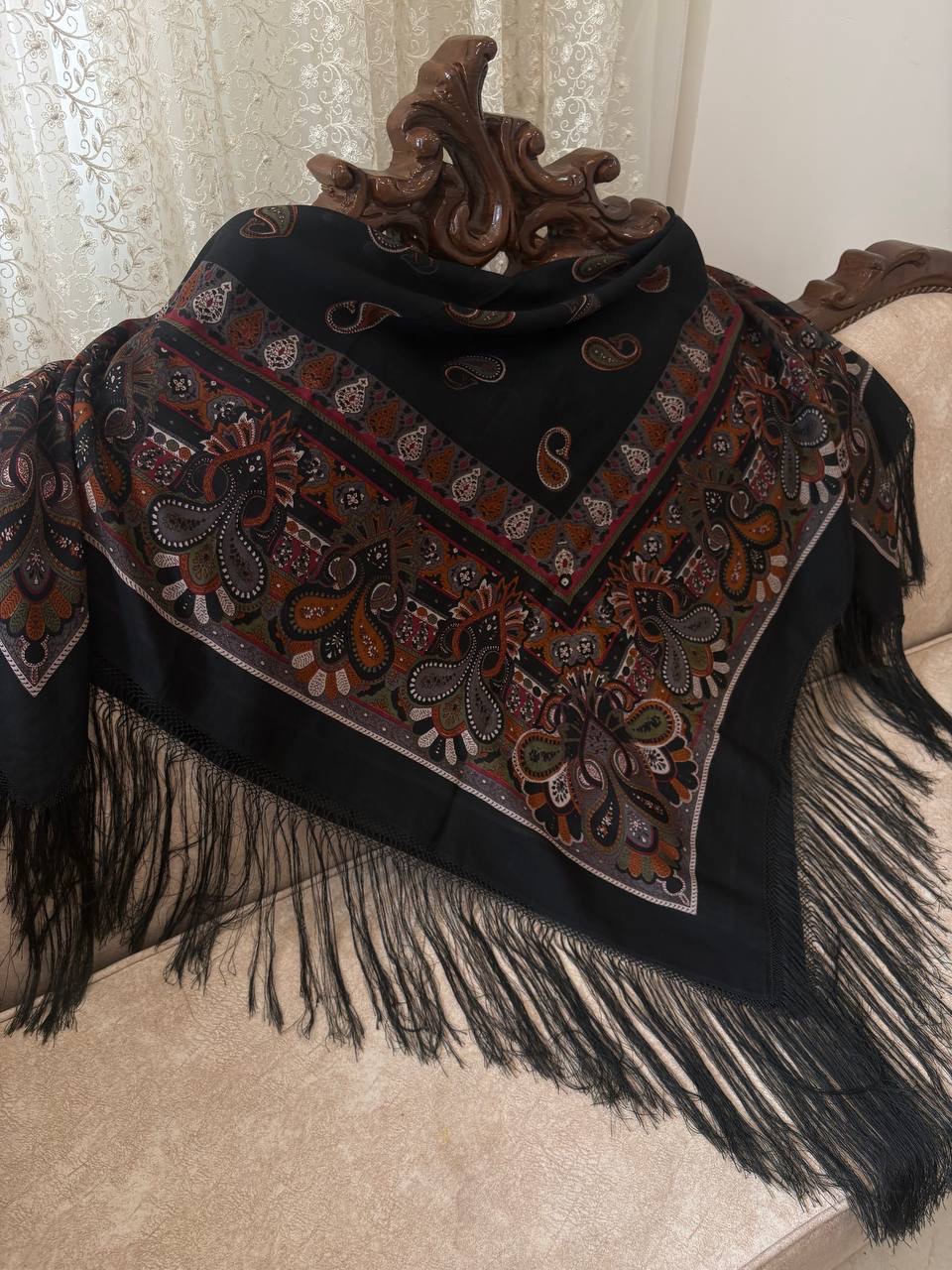 چارقد مشکی ترمه ۲۰۷۹