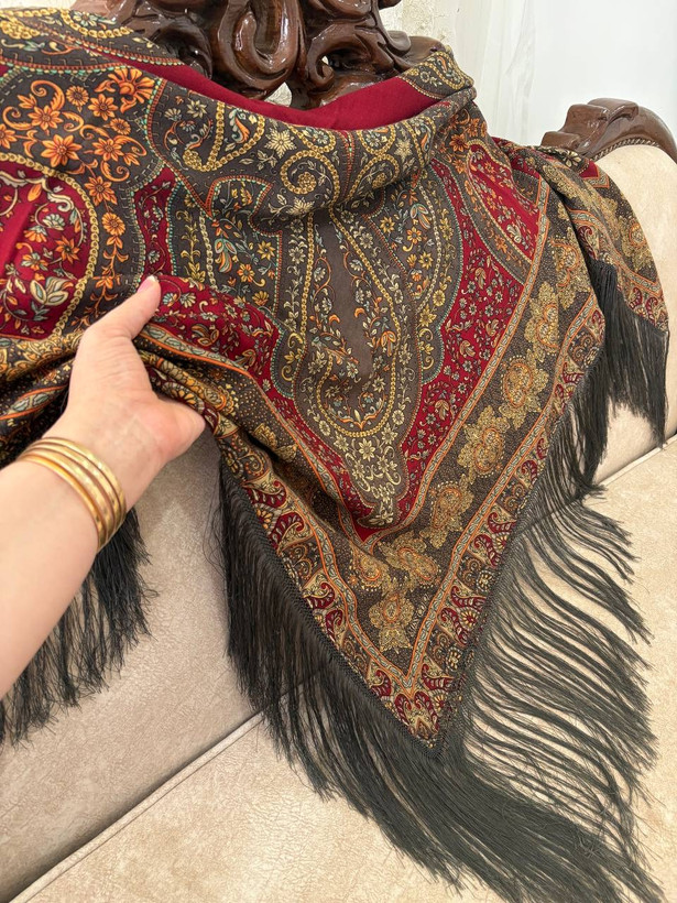 چارقد مونالیزا رنگ کمیاب زرشکی ۲۰۹۴