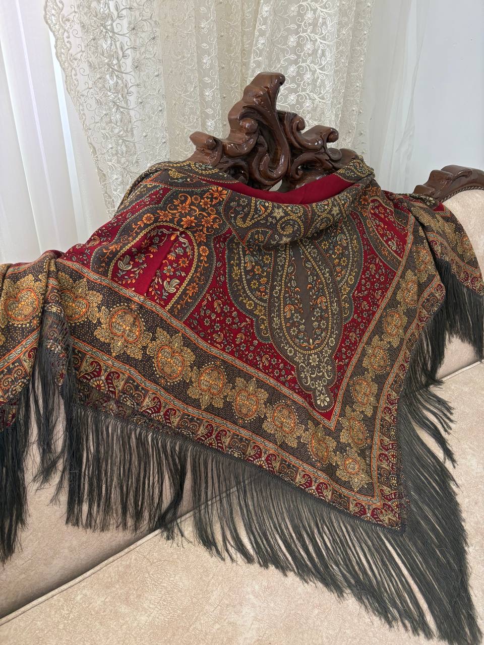 چارقد مونالیزا رنگ کمیاب زرشکی ۲۰۹۴